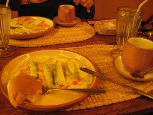 Best breakfast ever. Omlette with avacado and bread.